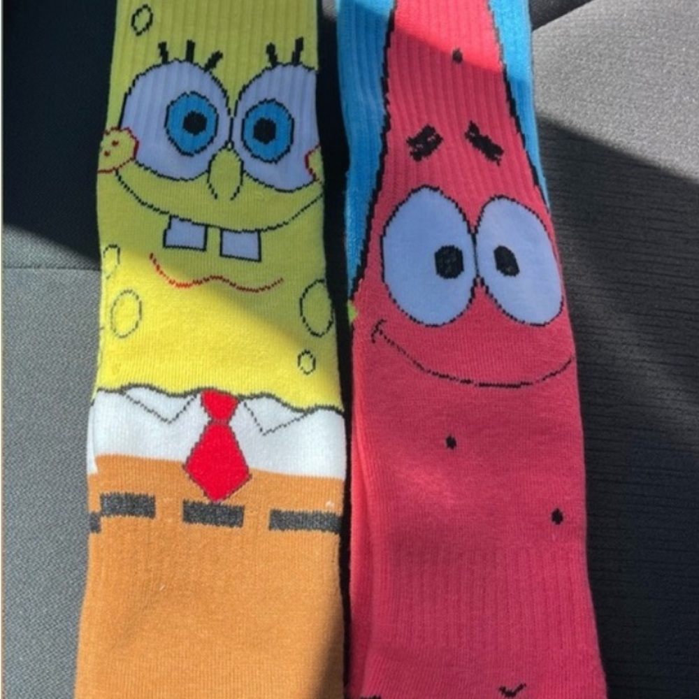 SpongeBob and Patrick Kids Socks - Yellow and Pink
